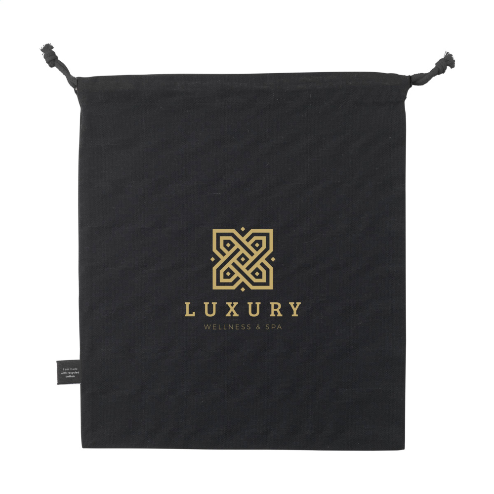 Logo trade promotional giveaway photo of: Gift Pouch GRS Recycled Cotton (150 g/m²) M